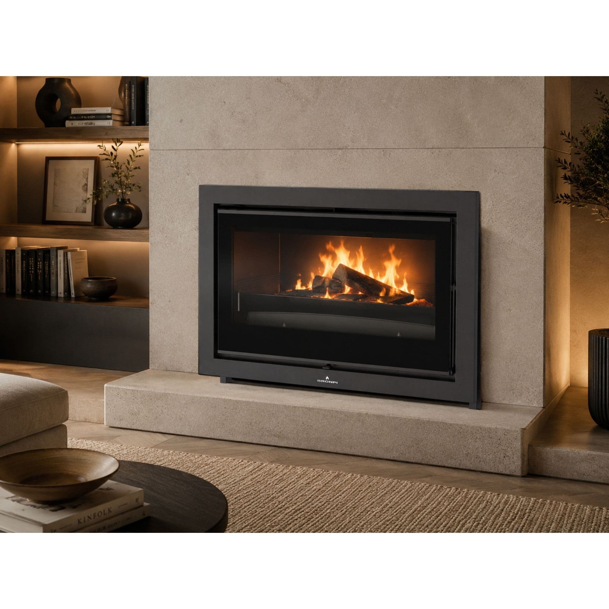 Insert à bois ventilé canalisable - BRONPI Paris 70 Vision 12 kW
