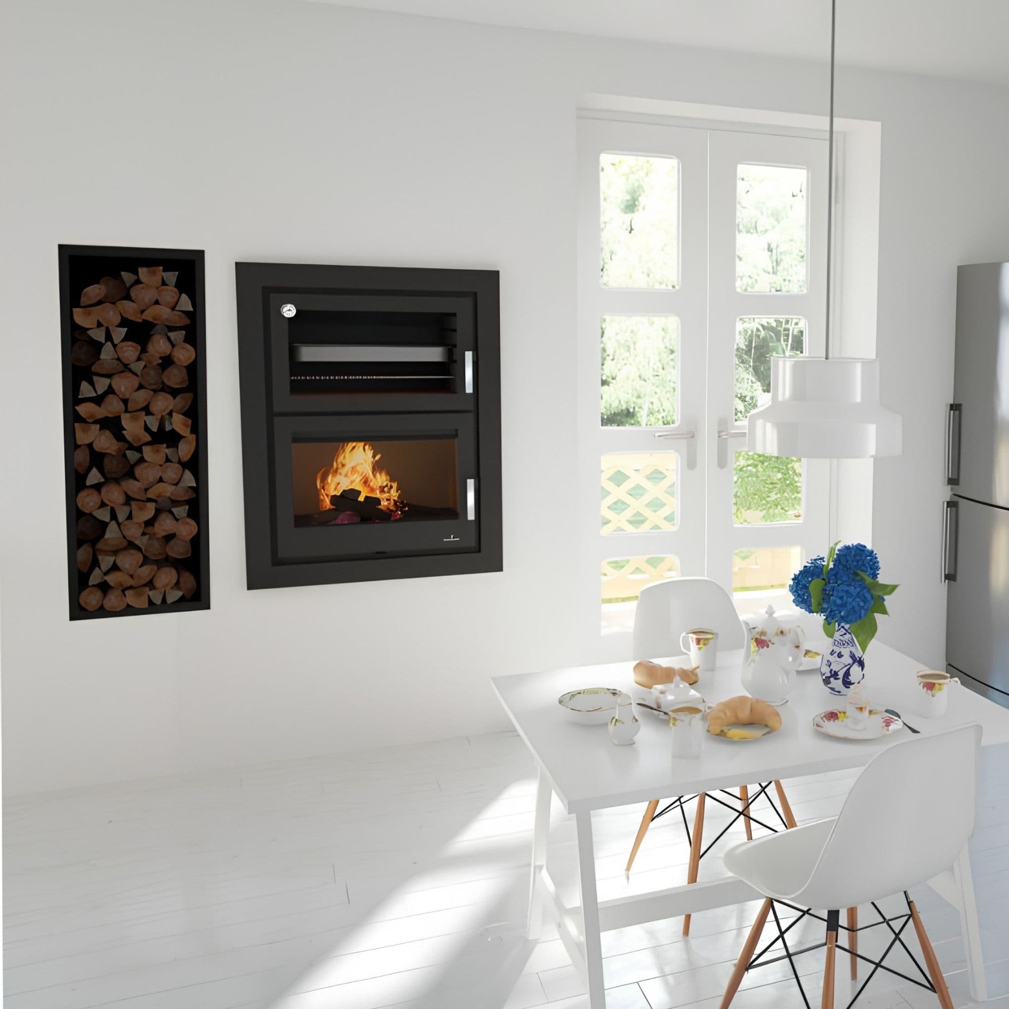 Insert à bois raccordable avec four - BRONPI Murano - E 14 kW