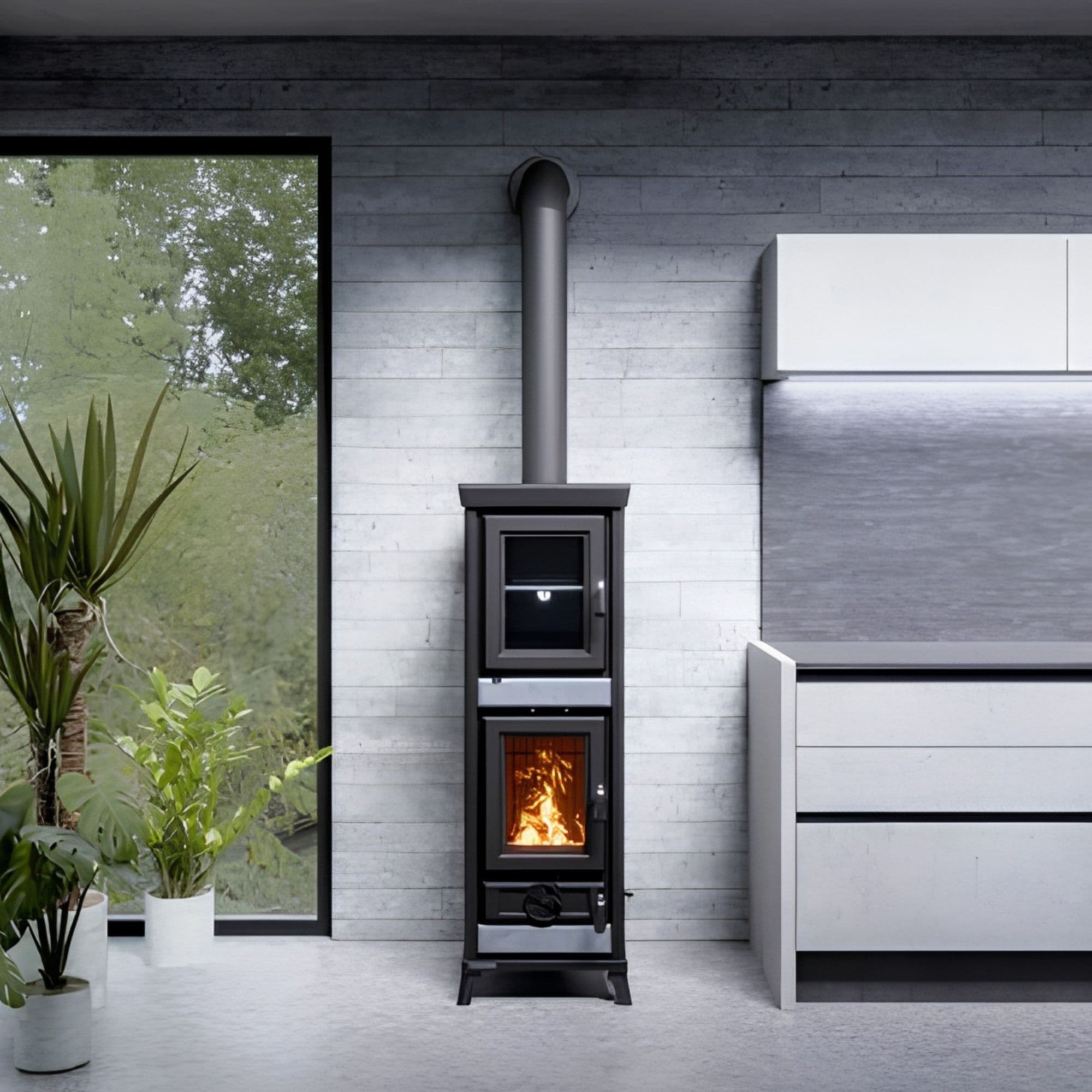 Poêle à bois avec four en pierre - THERMOROSSI Agnese Stone 7.5 kW