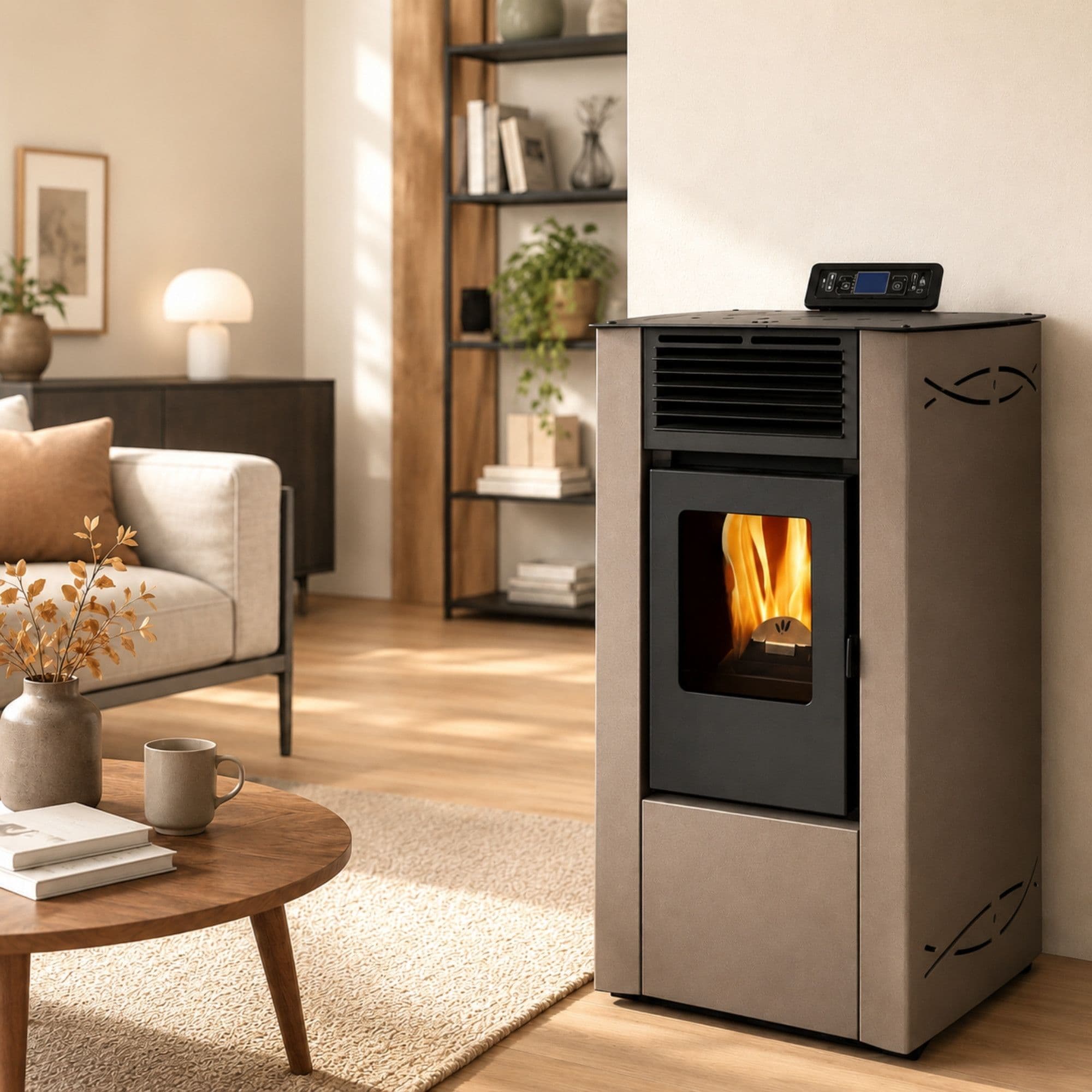 Poêle à granules ventilé - ORIGINE PHEBO Dafne Eco 7.4 kW