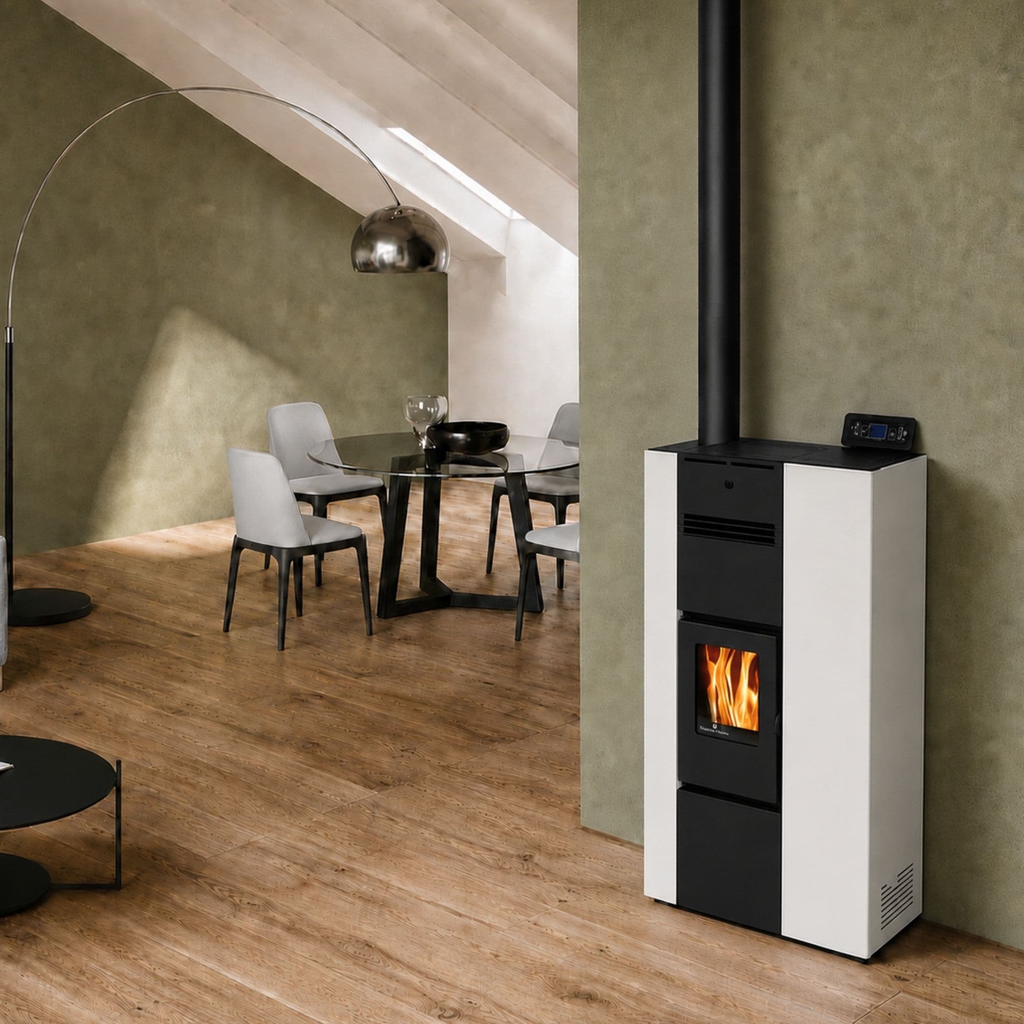 Poêle à granules extra plat - ORIGINE PHEBO Fenice 4.7 kW