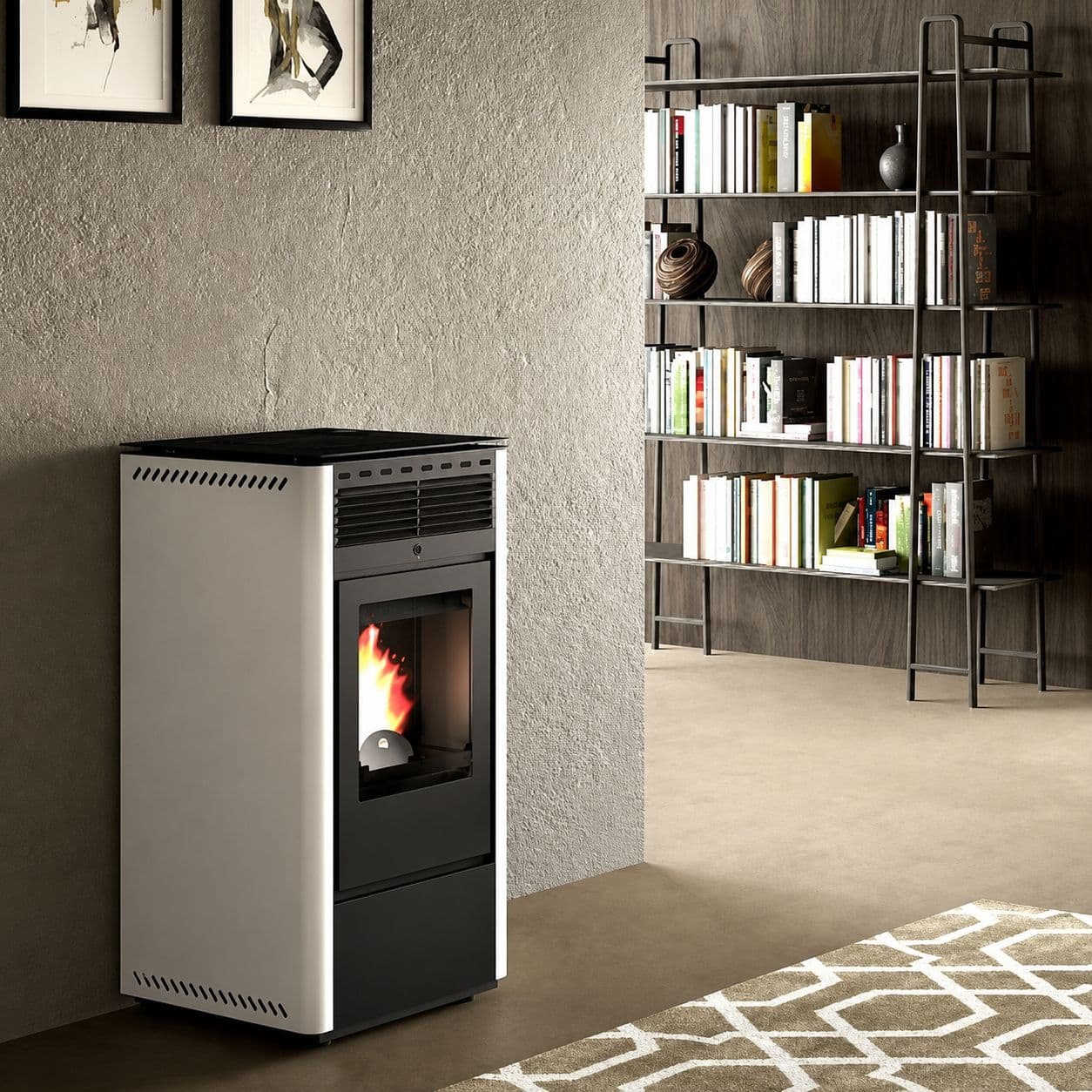 Poêle à granules ventilé - ORIGINE PHEBO Nikè 12.7 kW