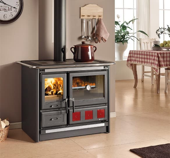 Cuisinière à bois raccordable LA NORDICA Rosa XXL.16 Steel 10.5 kW