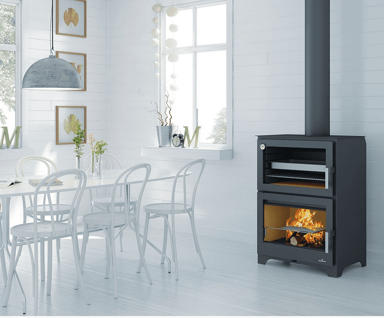Poêle à bois avec four BRONPI Vulcano 14 kW
