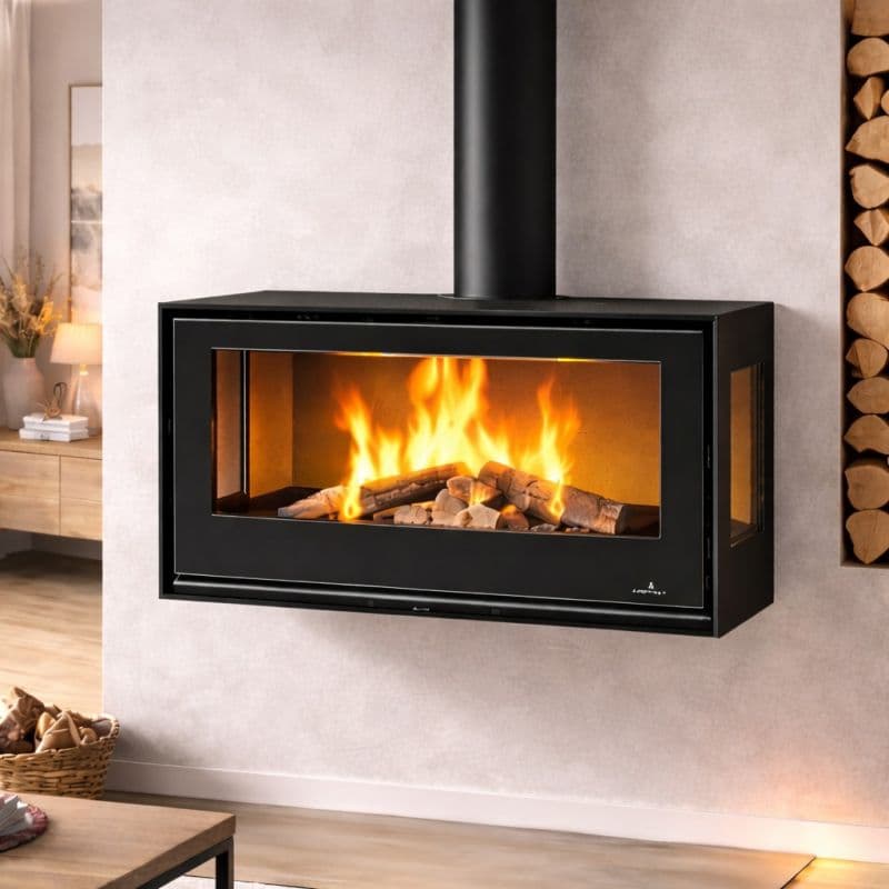 Poêle à bois suspendu BRONPI Bimba 90 3C 13 kW