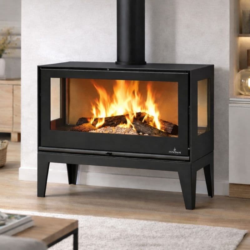 Poêle à bois ventilé BRONPI Bimba 90 3C 13 kW