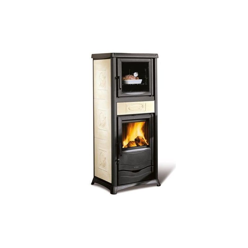 Poêle à bois avec four raccordable - LA NORDICA Rossella Plus Forno.165 Ceramica 9.4 kW