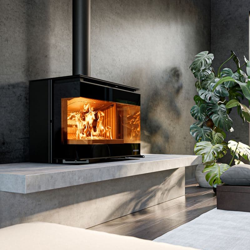 Poêle à bois THERMOROSSI Panorama Wall 7.9 kW
