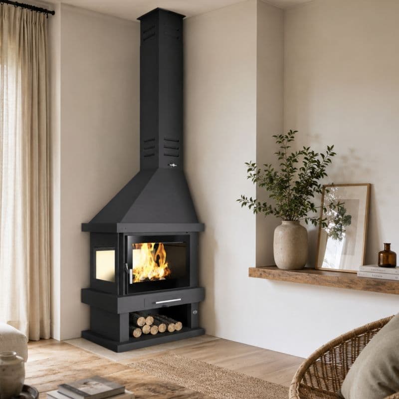 Cheminée d'angle FIREMATIC Atlanta 10.9 kW - FM CALEFACCION