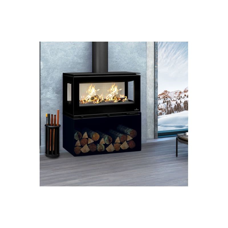 Poêle à bois moderne BRONPI Cairo 1103C Box 13 kW