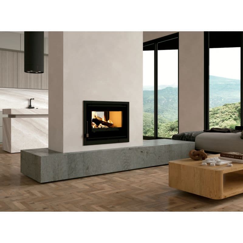 Insert à bois ventilé 2 vitres raccordable - FIREMATIC Sina 12.6 kW