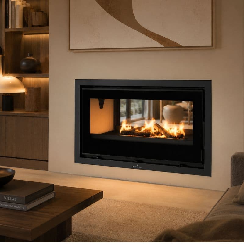 Insert à bois canalisable BRONPI Cairo 90D 14 kW