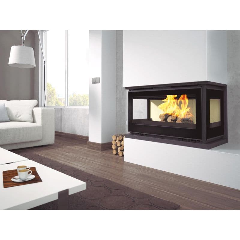 Insert à bois 3 vitres canalisable - FIREMATIC Olly 13.3 kW