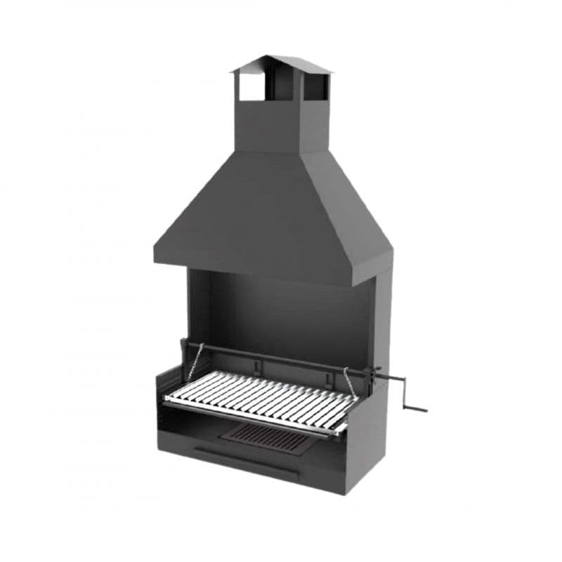 Barbecue bois/charbon à manivelle - FM CALEFACCION - BVE-82