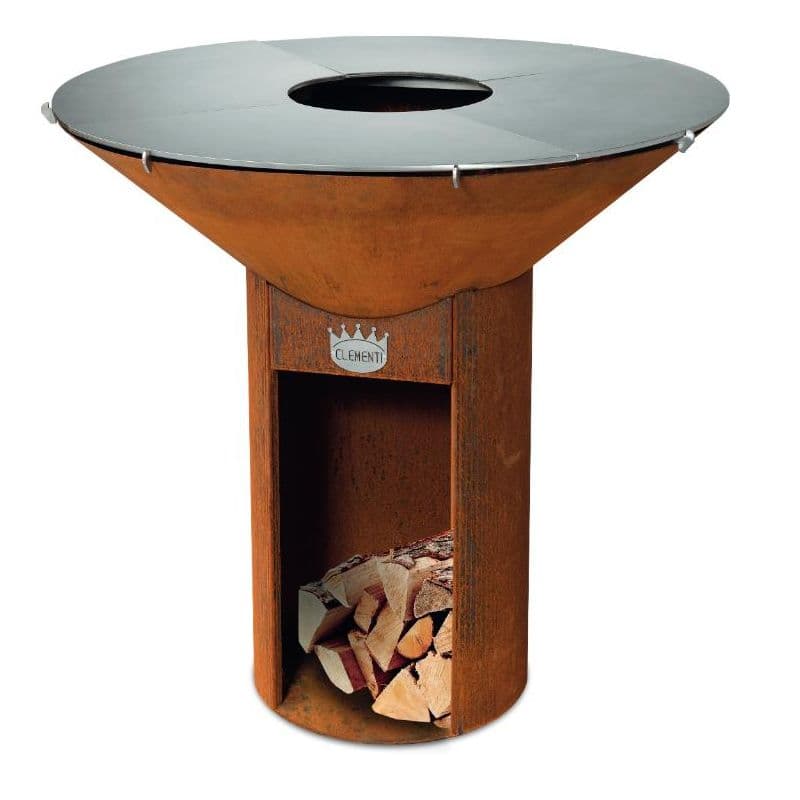 Barbecue à bois CLEMENTI BBQ ICON 80 - Acier Corten, 80 kg