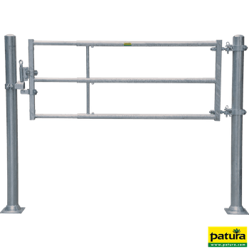 Barrière tubulaire TS3 Patura pour vaches laitières, 3,50-5,00m, verrou automatique