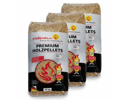 Fidipell Holzpellets ENplus A1 – Palette 975 kg (65 x 15 kg)