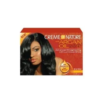 Kit défrisant  super sans soude à l'huile d'argan - Creme of Nature