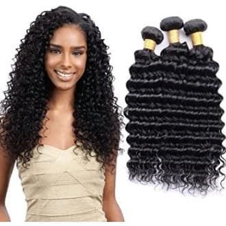 Tissage / Mèche Indien Frisé haut Gamme - kinky curly 18" - 45 cm/ Sous la poitrine châtain foncé