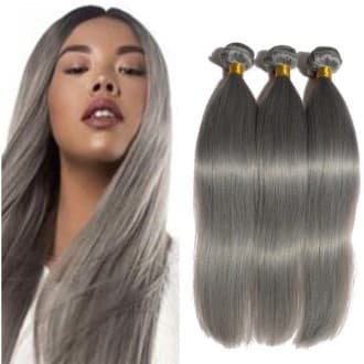 Tissage Gris silver Lisse 14" - 35 cm /épaules