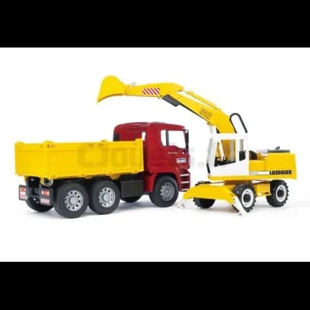 Camion MAN avec éxcavatrice LIEBHERR BRUDER 02751