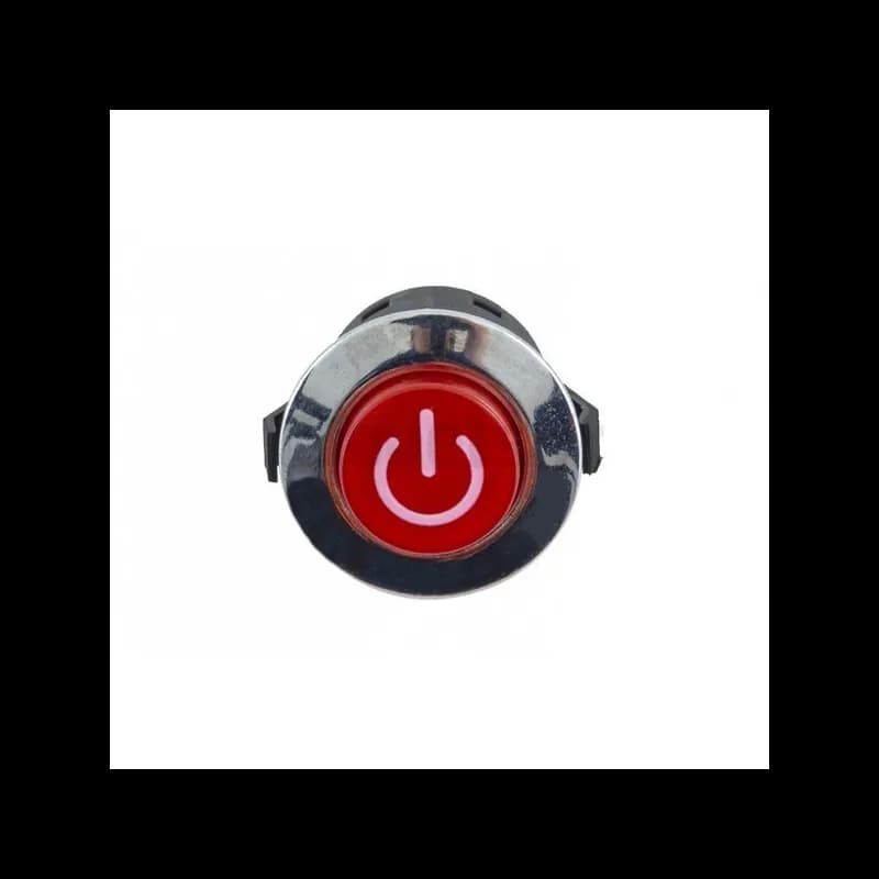 Interrupteur Start Rouge et contour chrome 3 voies