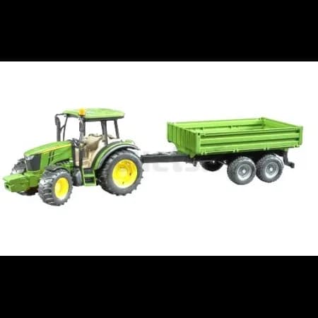 Tracteur John Deere avec remorque plateau BRUDER 02108