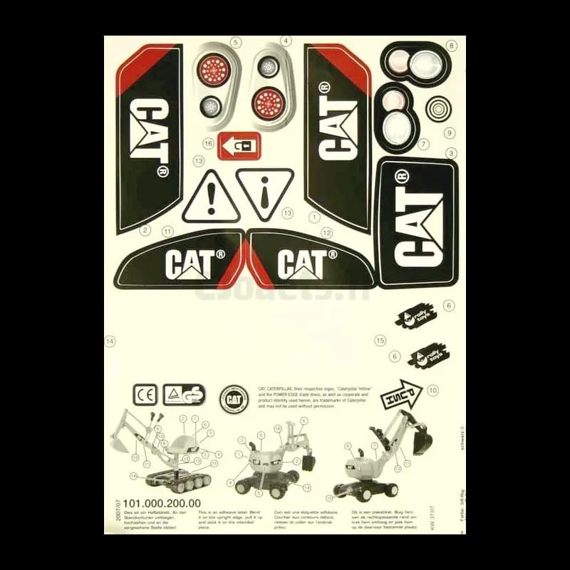 Decors adhésif RollyDigger CAT Rolly Toys