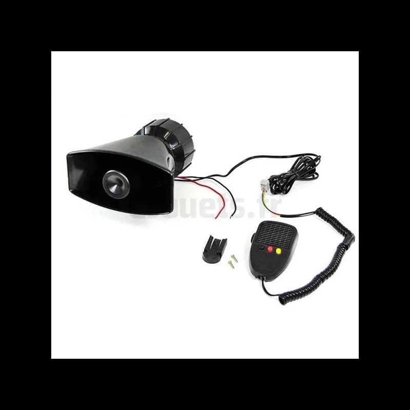 Sirène Police et Mégaphone 12 volts