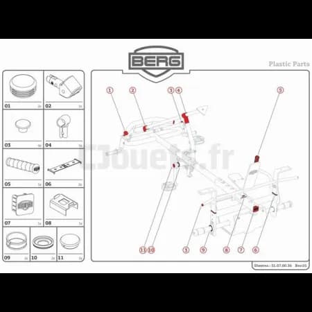 Pièce plastique divers Basic/Rac Berg 56.01.10.25