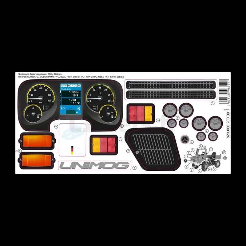 Decors adhésifs pour Unimog Rolly Toys