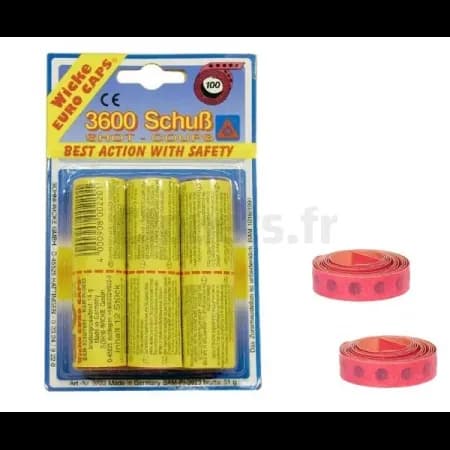 Amorces 3600 coups pour pistolet