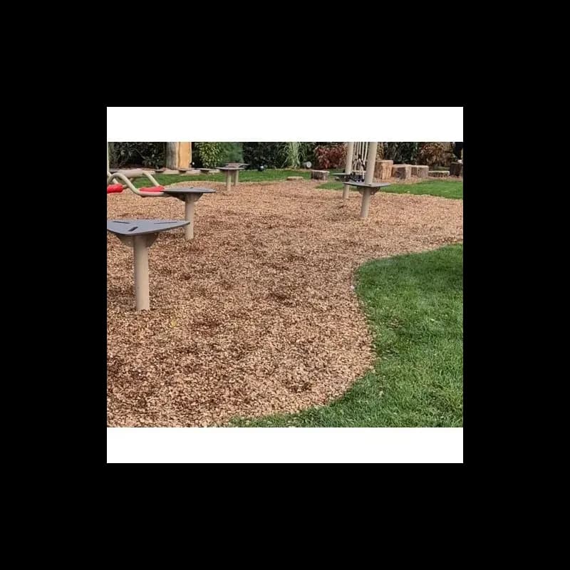 Copeaux de bois sol amortissant aire de jeux enfant