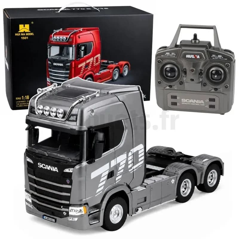Camion radiocommandé Scania Huina 1501 (échelle 1:18) - Rouge