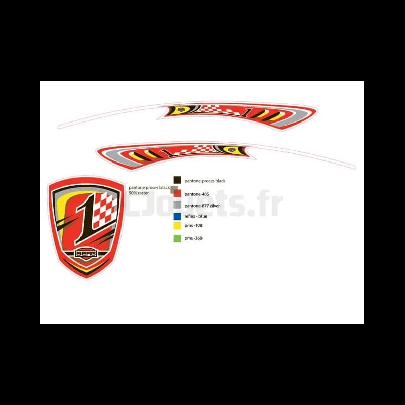 Autocollant spoiler Racing Berg 50.92.47.76