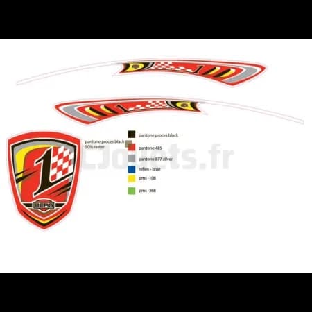 Autocollant spoiler Racing Berg 50.92.47.76