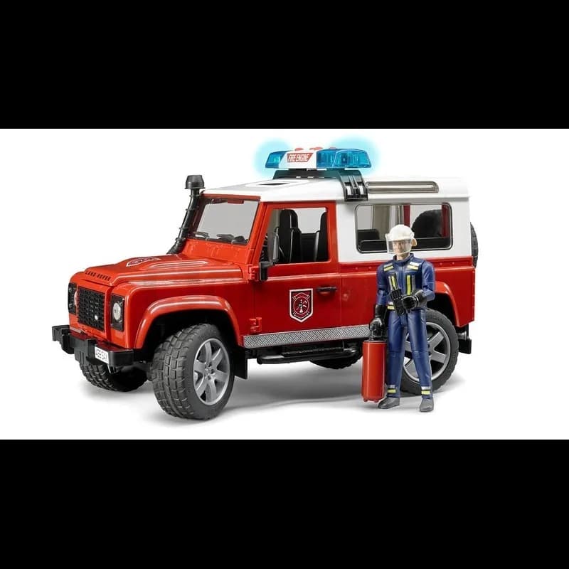 Land Rover Defender Feuerwehrmann Bruder 02596