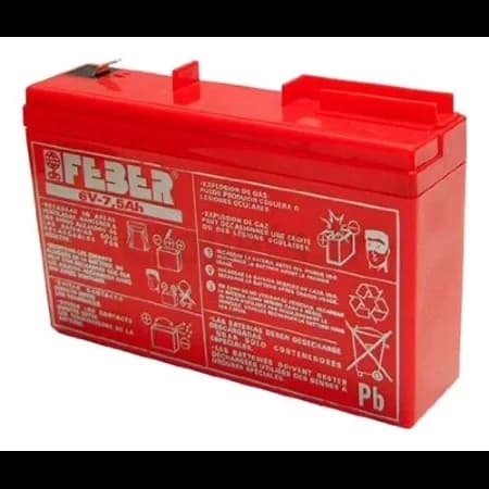 Batterie 6 Volts 7.5 Ah Feber