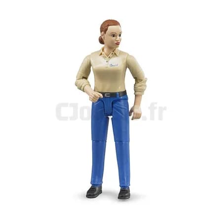 Figurine femme chatain - BRUDER - 60408