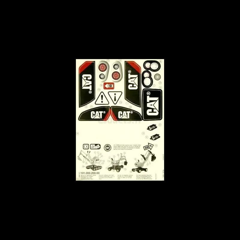 Kit Adhésif pour Pelleteuse CAT Rolly Toys