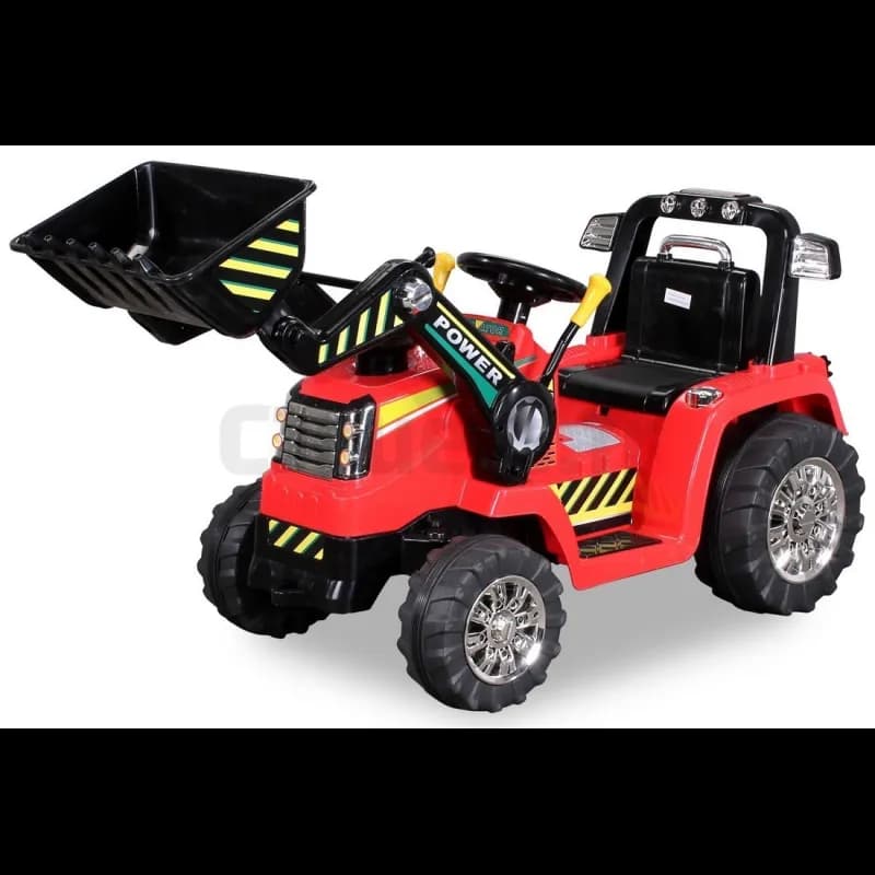 Tracteur Pelleteuse Electrique Pour enfant 12 Volts Rouge