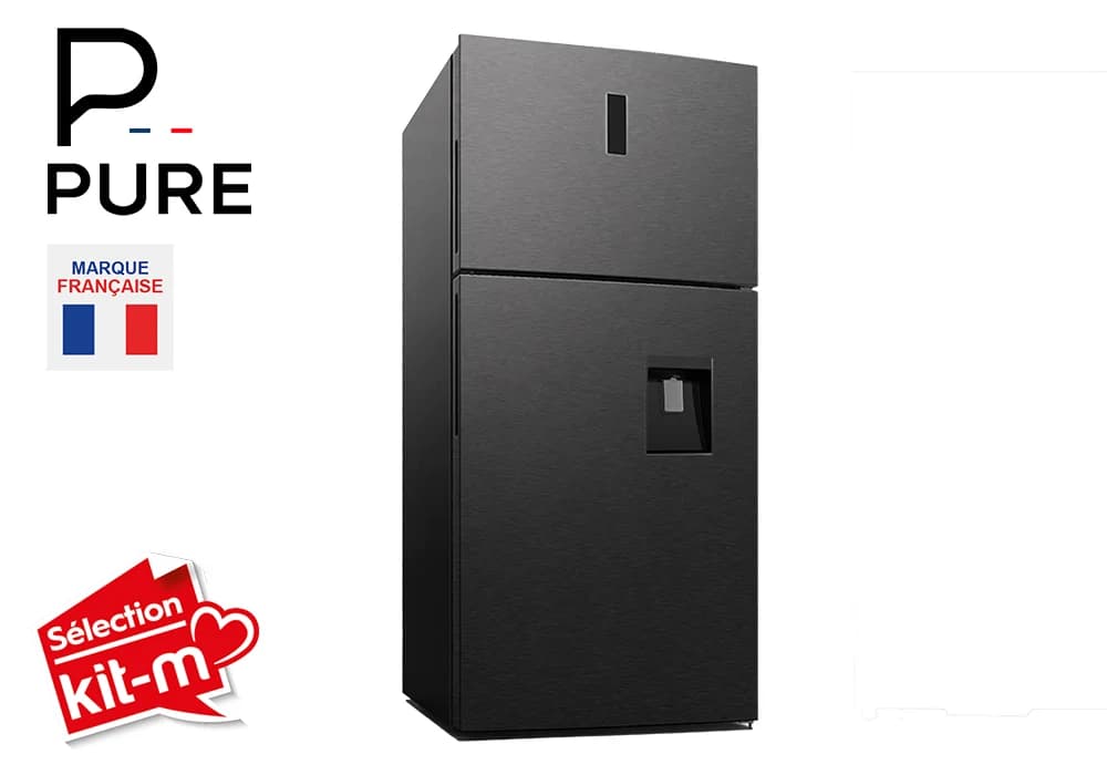 Réfrigérateur 2 Portes Dark Inox 483L PURE
