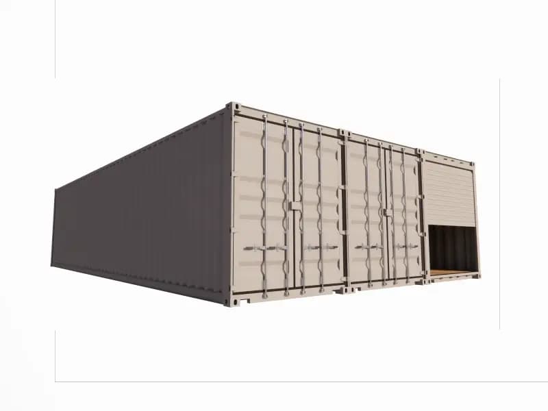 85 m² großer Lagerraum aus Containern