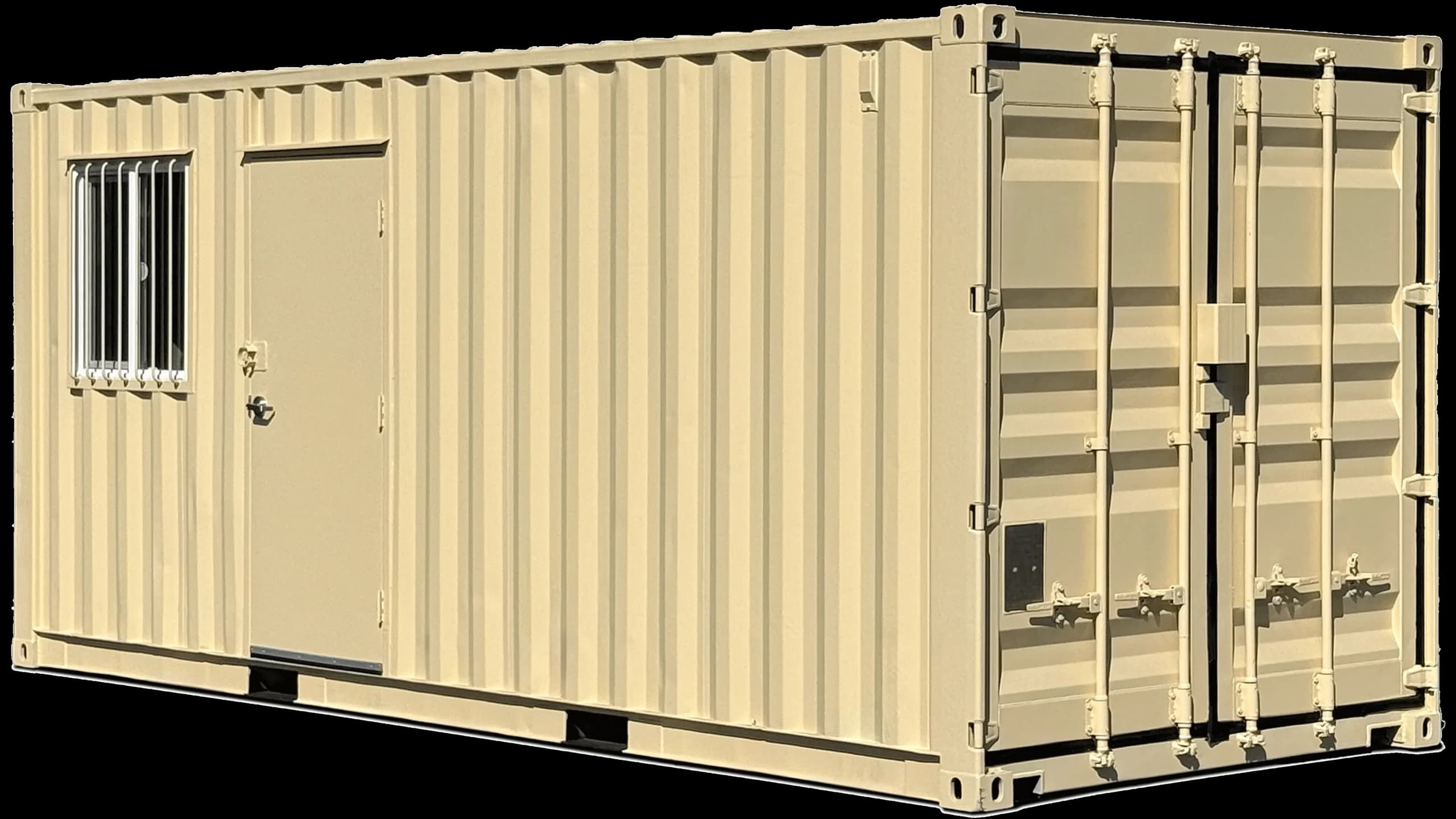 20-Fuß-Container (generalüberholt), kombiniert als Büro- und Lagercontainer