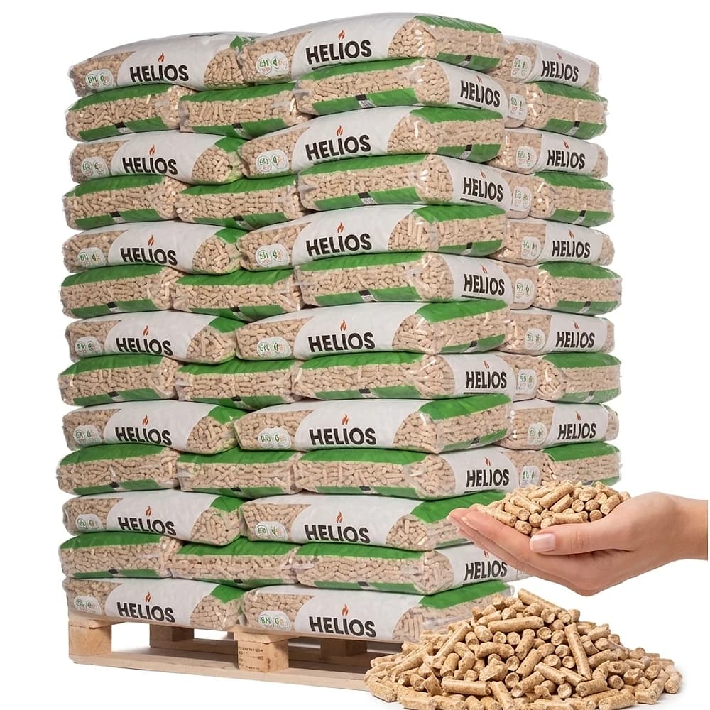 Granulés HELIOS, 65 sacs de 15 kg, résineux — Comme à l'ancienne