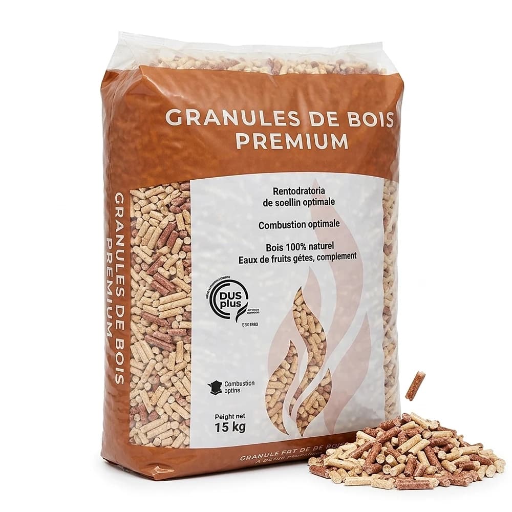 Granulés Rochefort, 65 sacs de 15 kg, résineux — Comme à l'ancienne