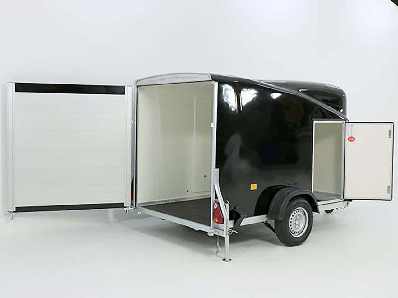 Debon Reboque fechado Cargo 1300 Vollpoly 150x290cm H:160cm, Porta, preto-Novo