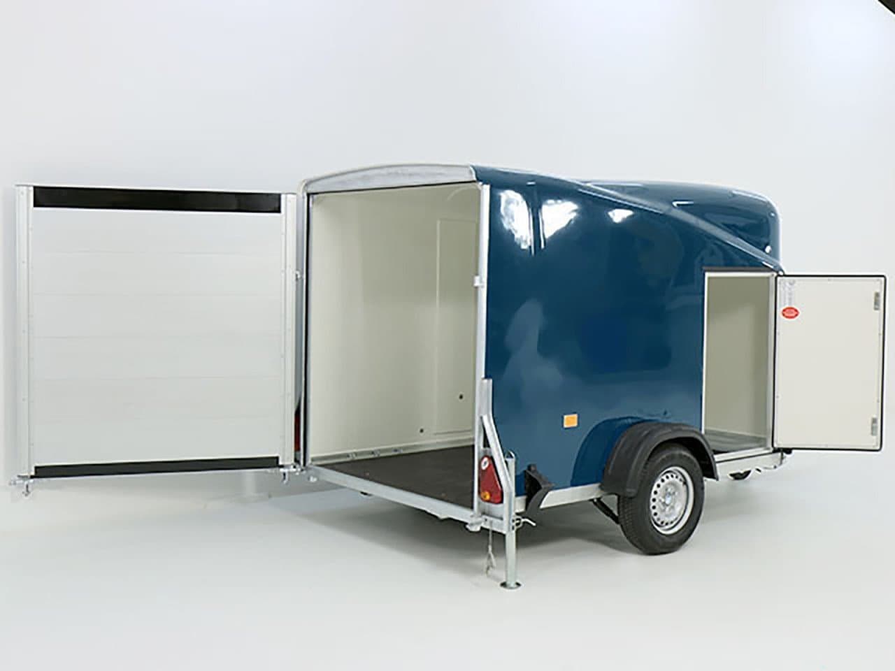Debon Reboque fechado Cargo 1300 Vollpoly 150x290cm H:160cm, Porta, azul-Novo