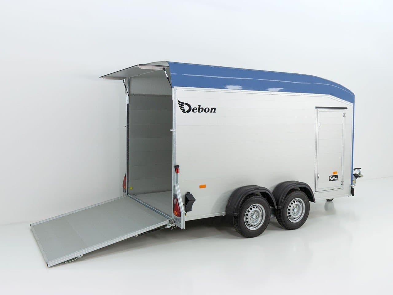 Debon Reboque fechado Roadster Alu C700 179×378 H201 2,6t, Alu, Polybug, Porta, azul-Novo