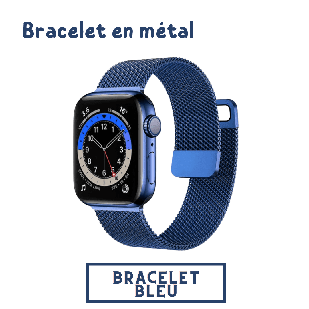 Les bracelets en métal pour montre connectée Bleu